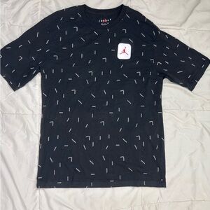 Jordan Black Patterned Men's T-Shirt Size Small.
